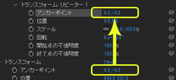 アンカーポイントの設定