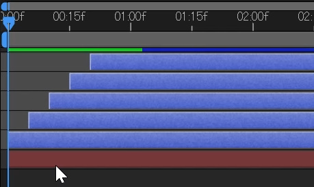 階段状にズレたレイヤー構造